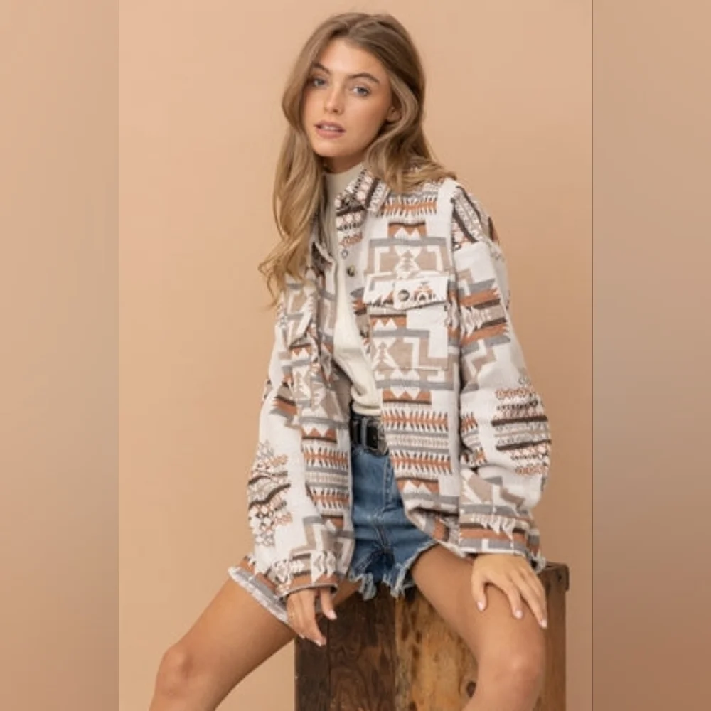 Elleborn Aztec Shacket - Picture 2 of 9